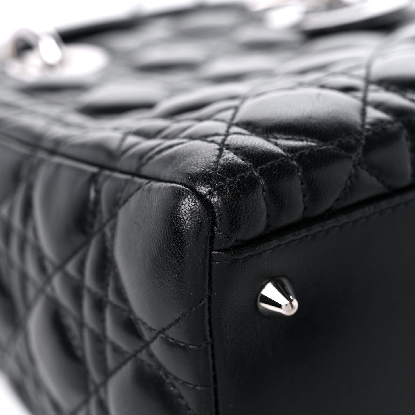 Lambskin Cannage Medium Lady Dior Black
