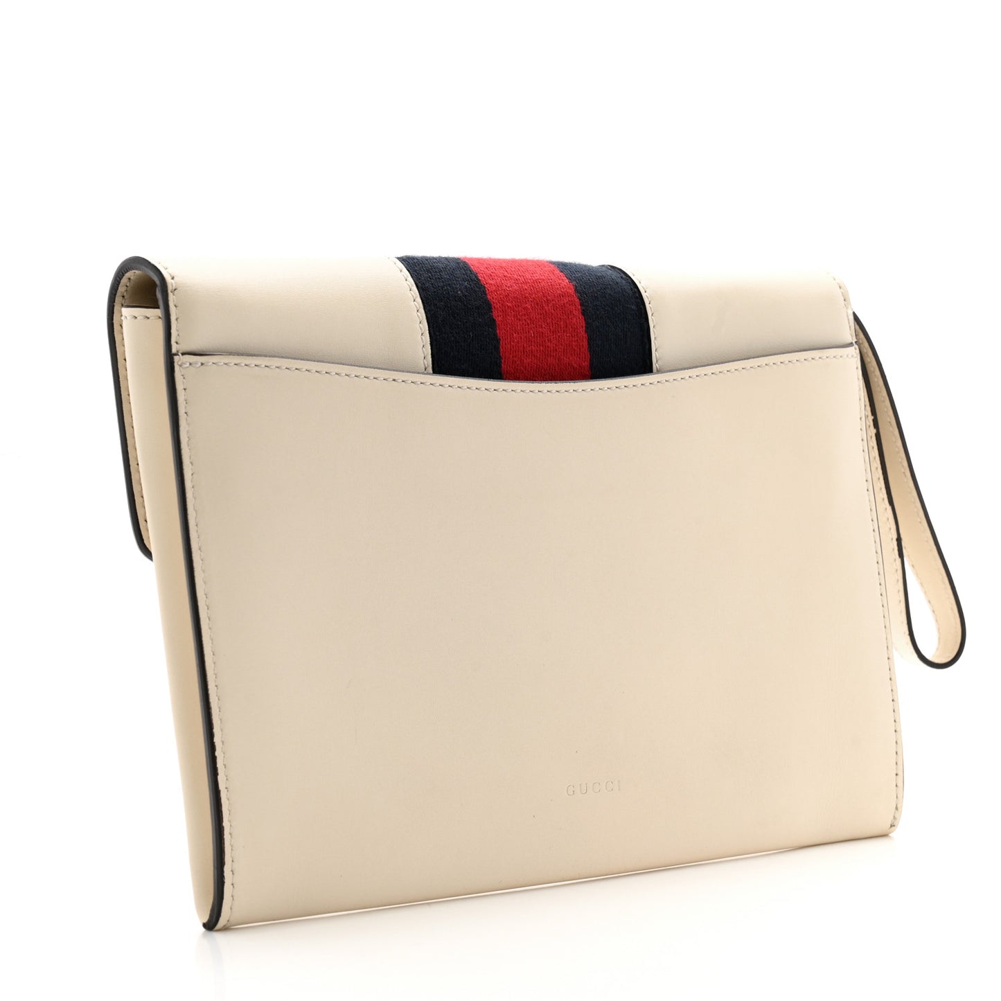 Calfskin Small Sylvie Wristlet Clutch White