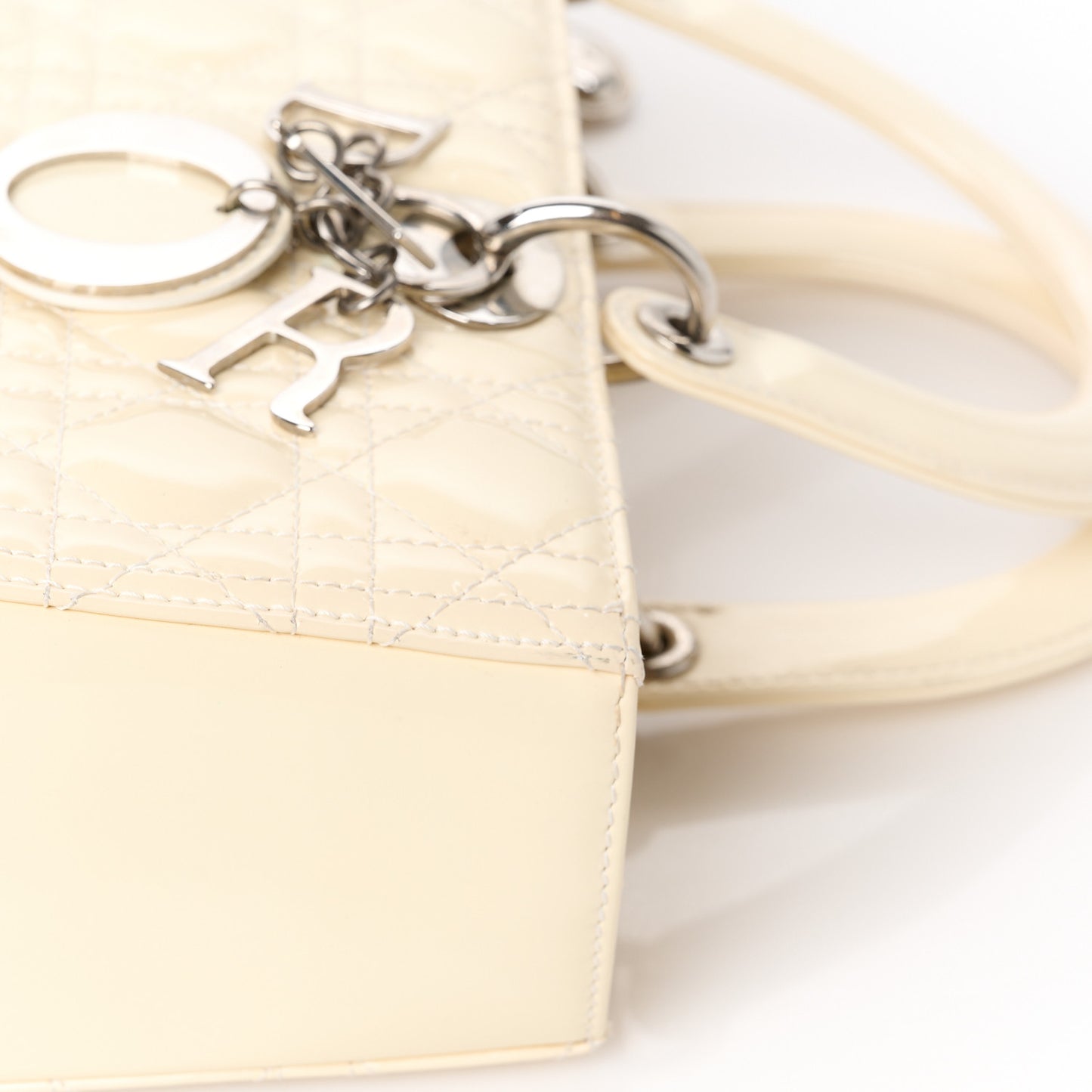 Patent Cannage Large Lady Dior White