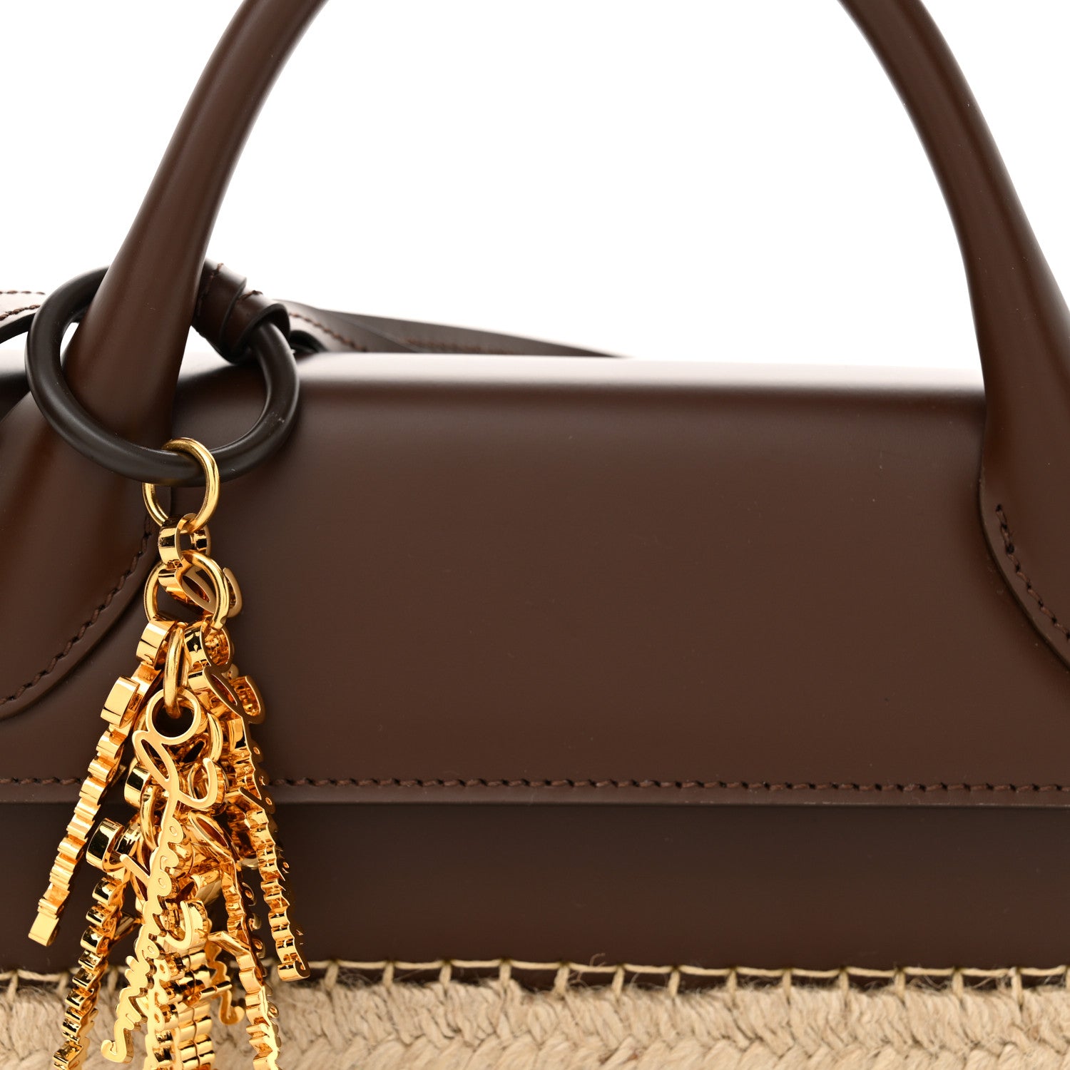 Jacquemus Calfskin Raffia Le Chiquito Long Cordao Brown 7 of 9