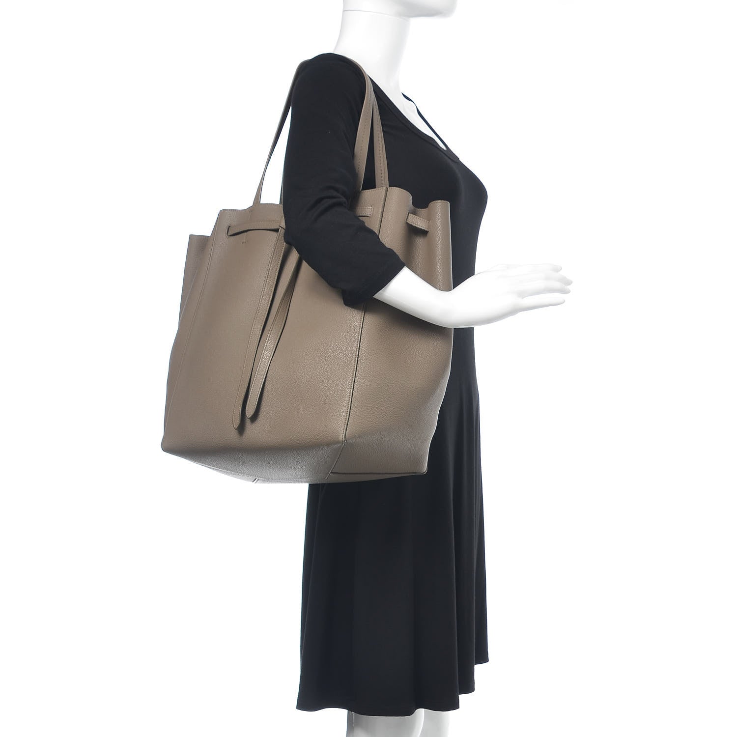 Celine Soft Grained Calfskin Medium Belt Cabas Phantom Taupe 2 of 21