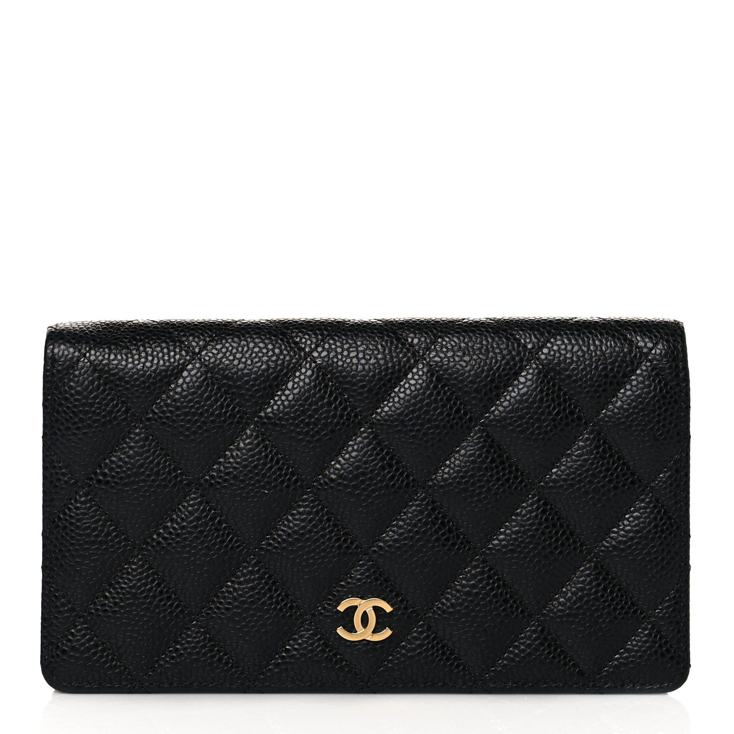 Caviar Quilted Yen Wallet Black