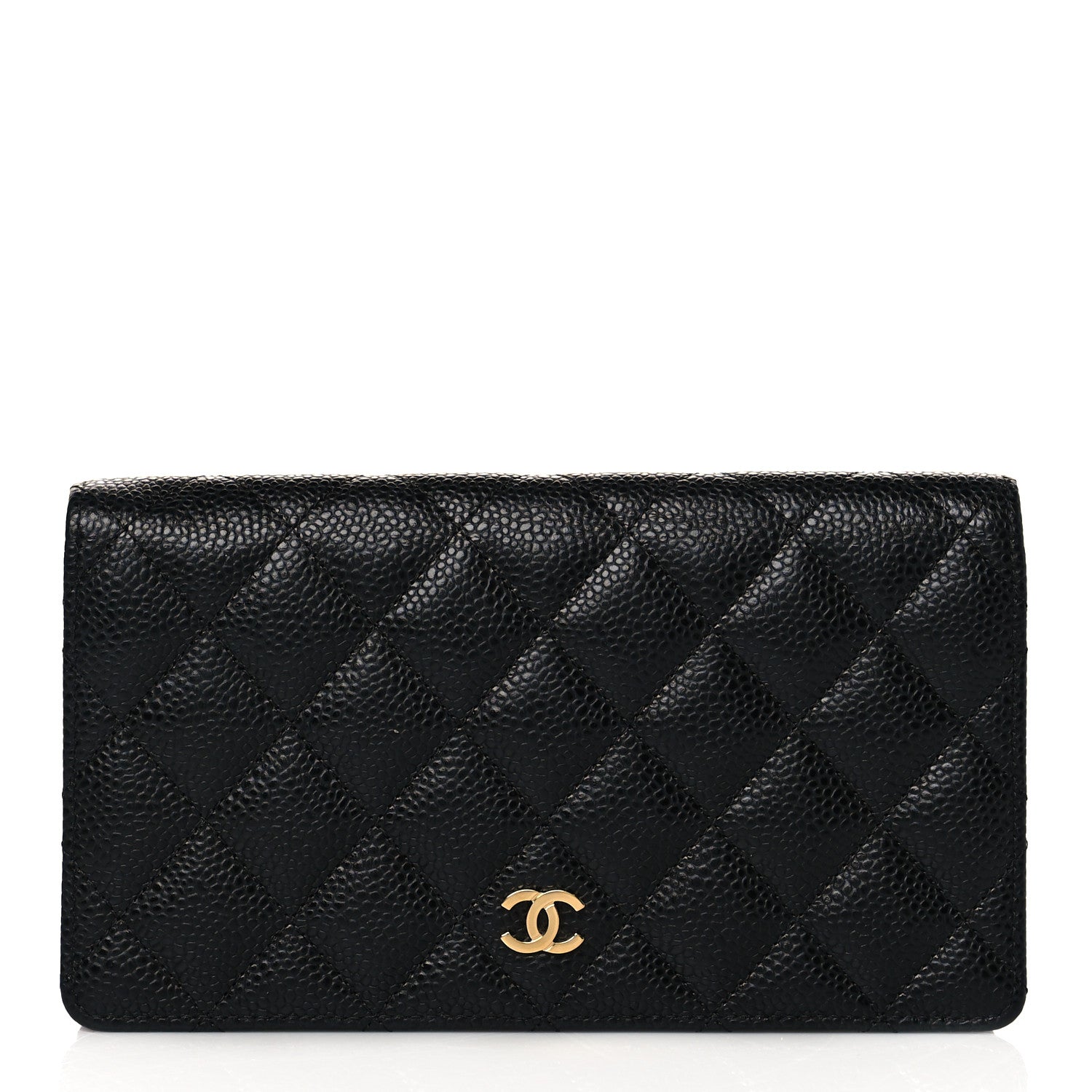 Chanel Caviar Quilted Yen Wallet Black 1 of 10