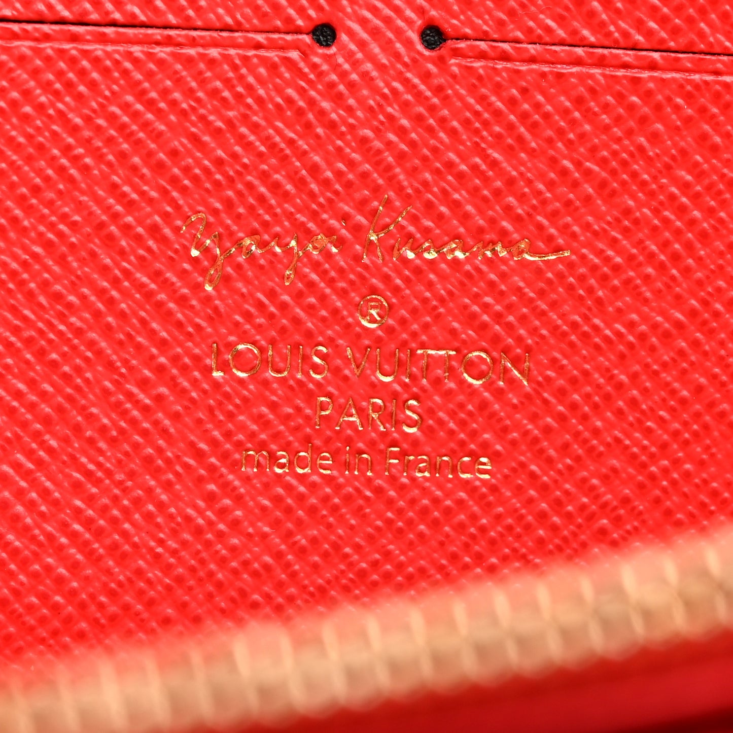 Monogram Kusama Pumpkin Dots Zippy Wallet Red