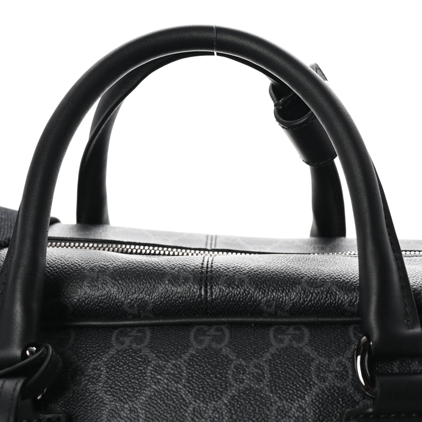 GG Supreme Monogram Calfskin GG Emblem Medium Duffle Bag Black