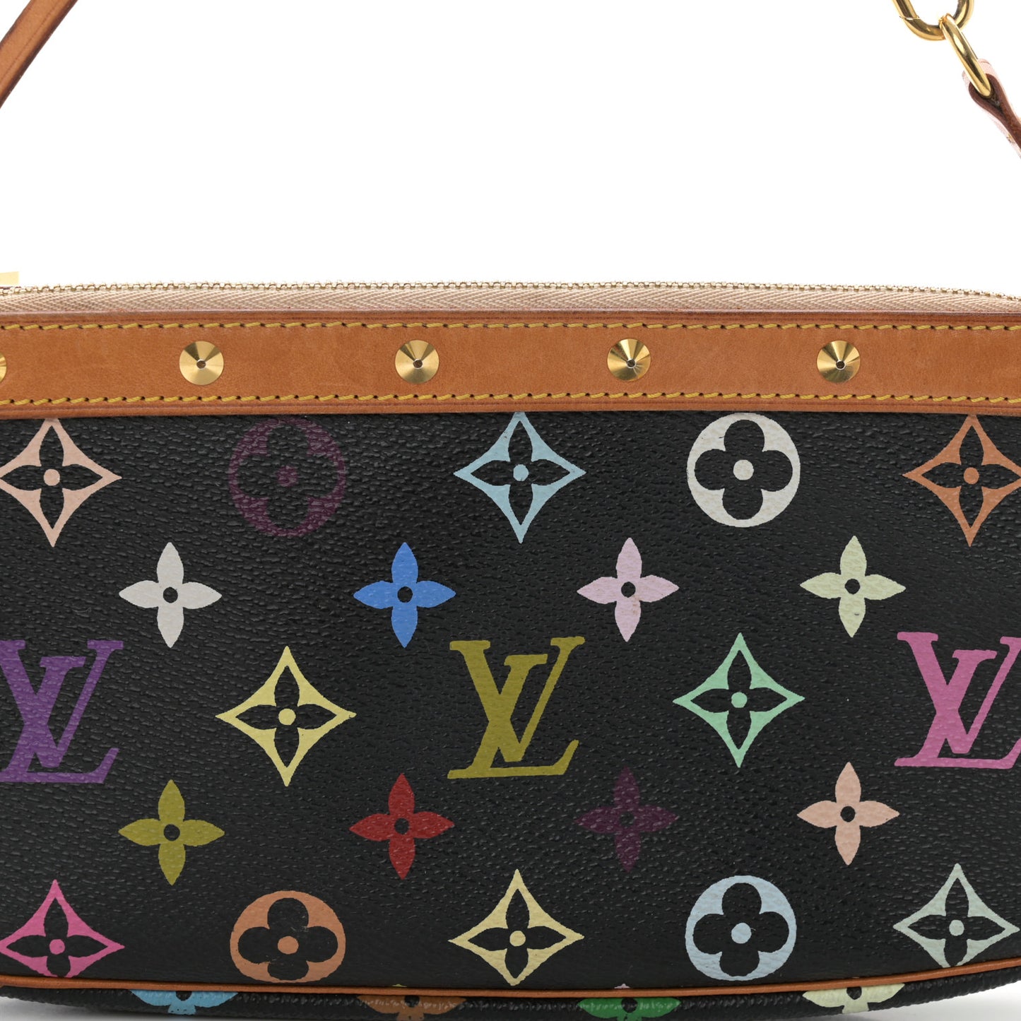Monogram Multicolor Pochette Accessories Black