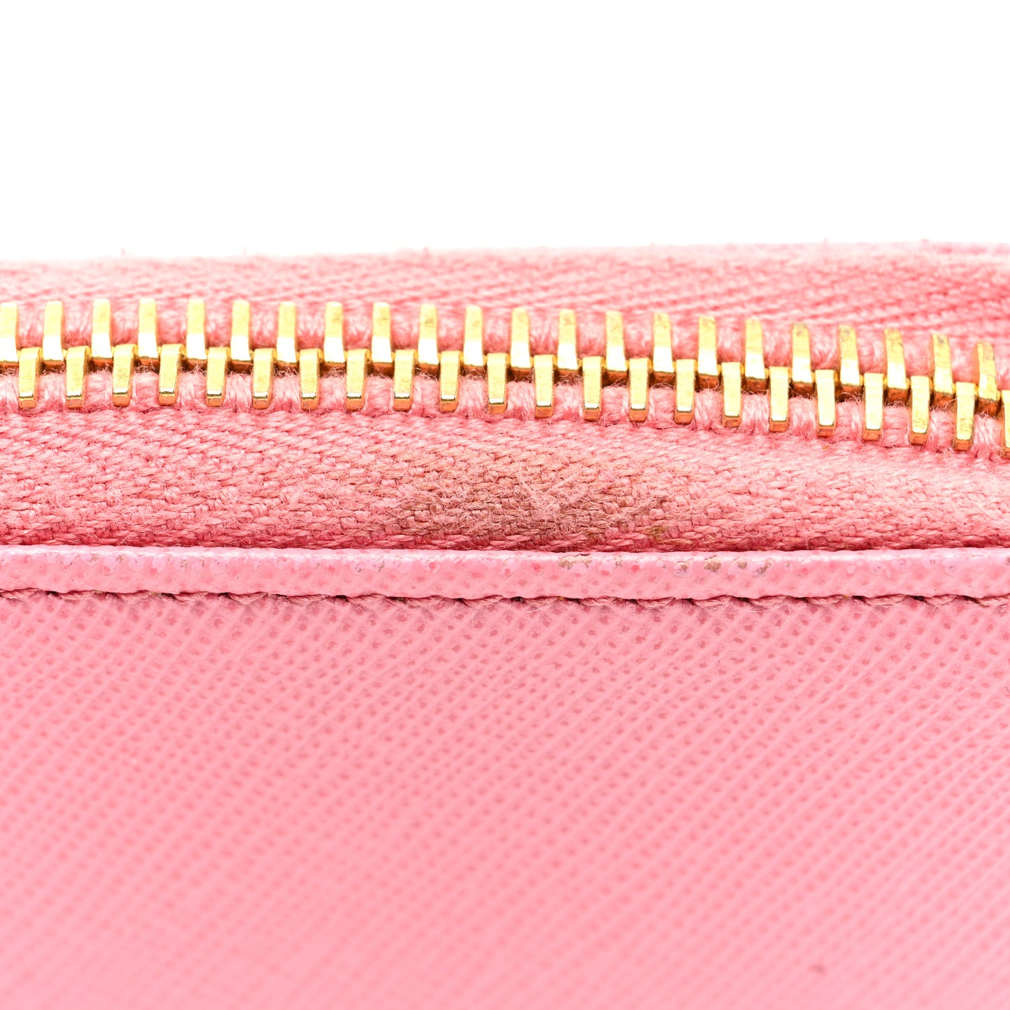 Saffiano Metal Zip Around Wallet Begonia