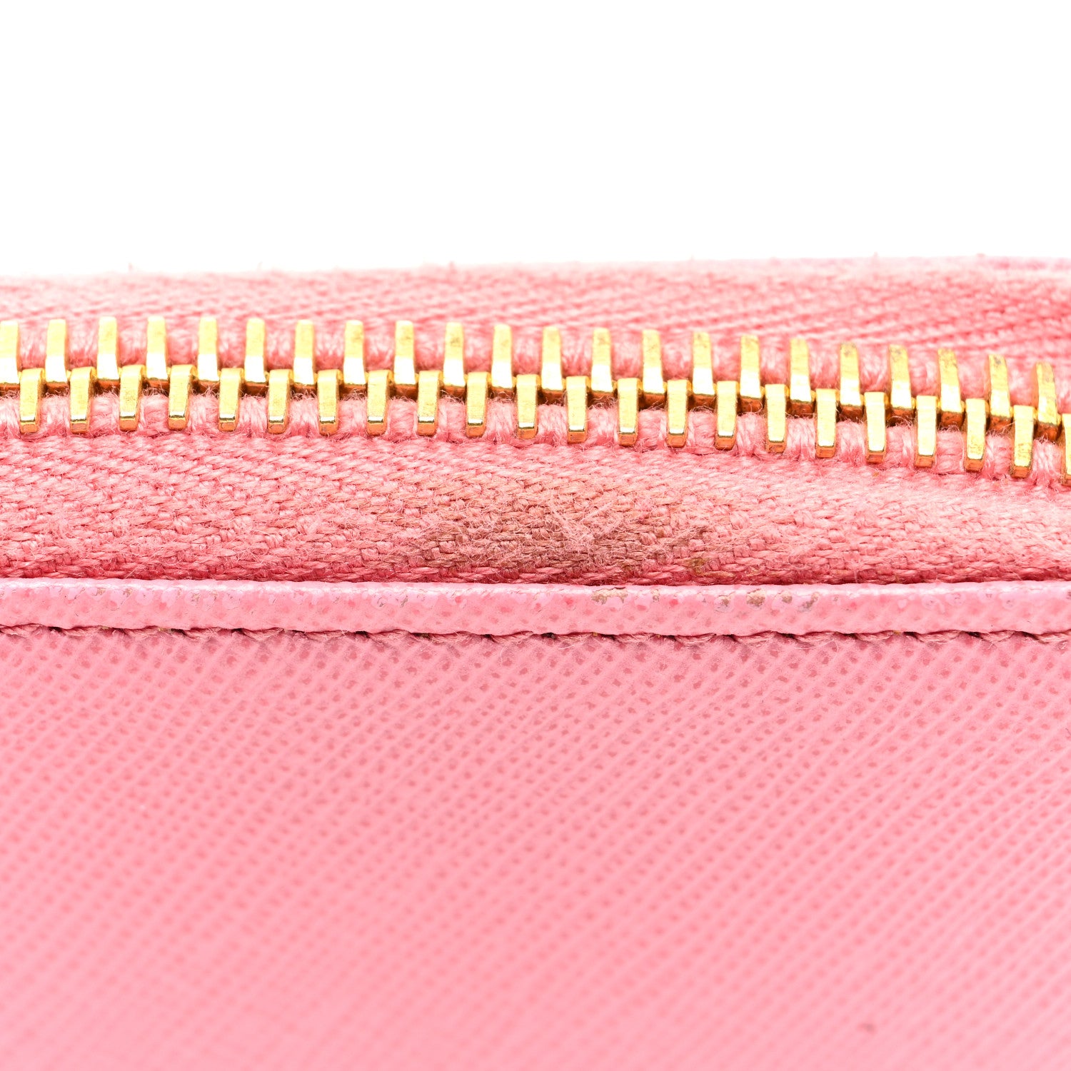 Prada Saffiano Metal Zip Around Wallet Begonia 9 of 10