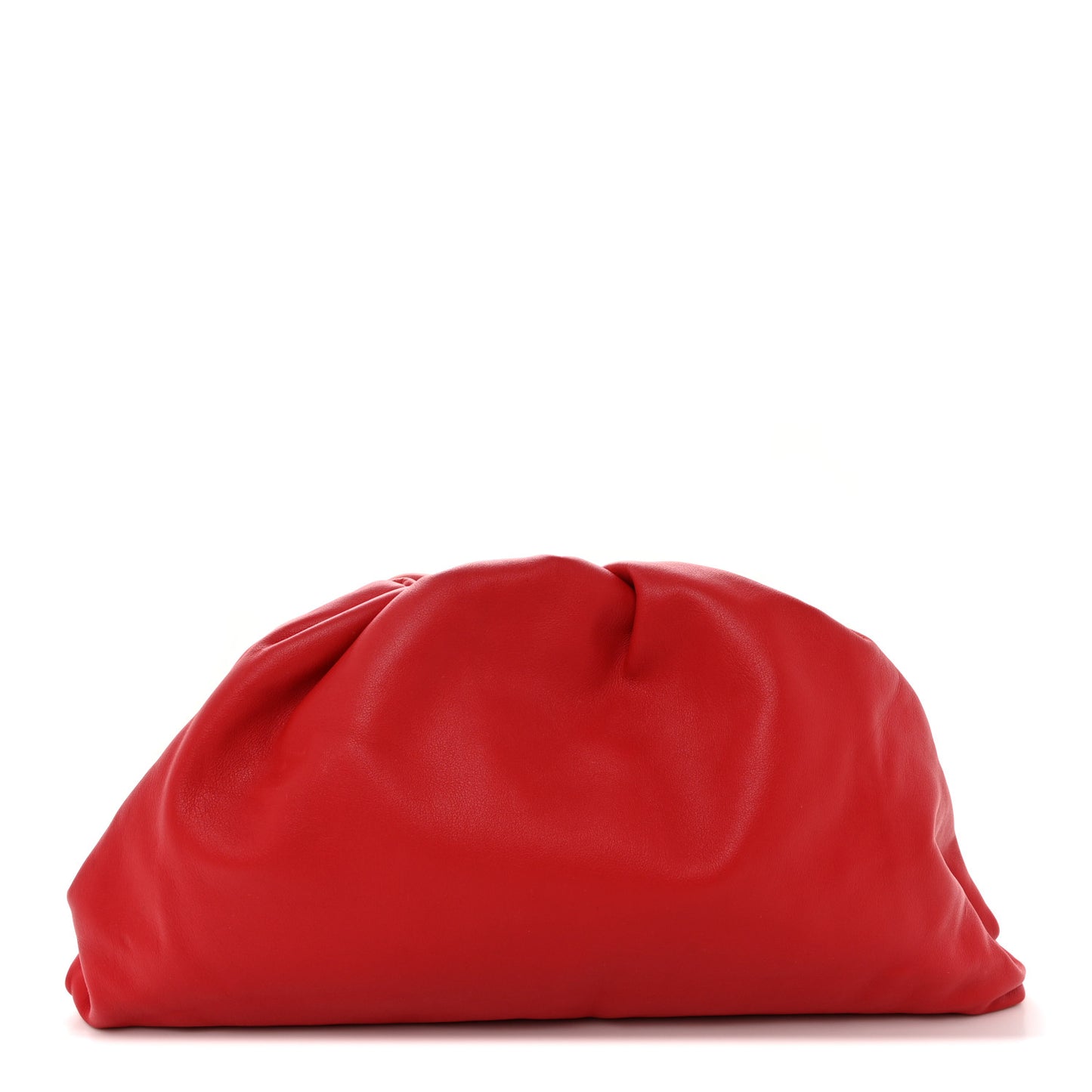 Smooth Butter Calf The Pouch Oversized Clutch Bright Red