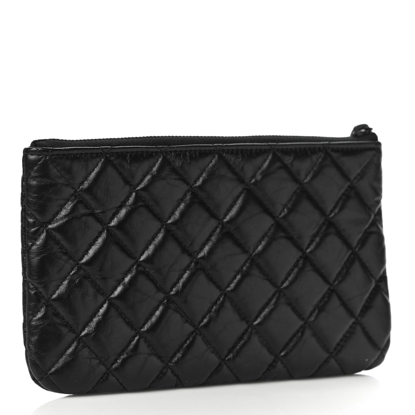 Aged Calfskin Quilted Medium Reissue Cosmetic Case So Black
