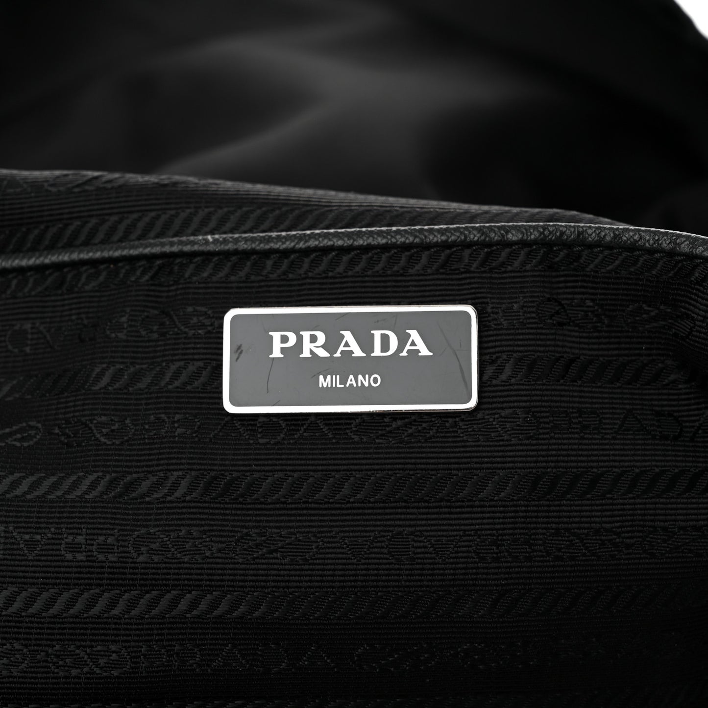 Tessuto Nylon Saffiano Medium Backpack Black