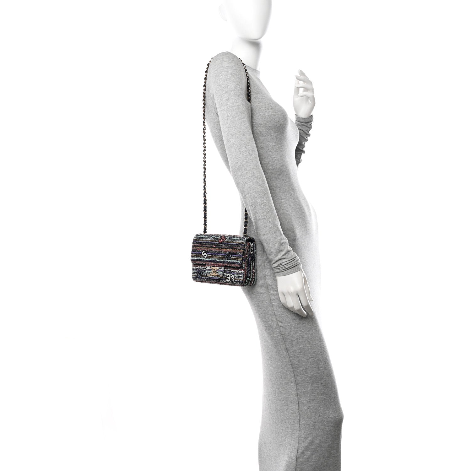 Chanel Mixed Fibers Sequin Quilted Mini Flap Multicolor 2 of 10