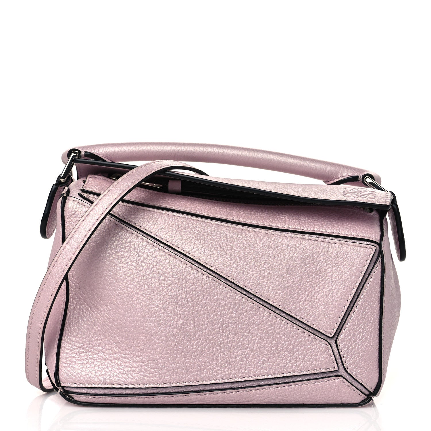 Loewe Calfskin Mini Puzzle Bag Icy Pink 2 of 19