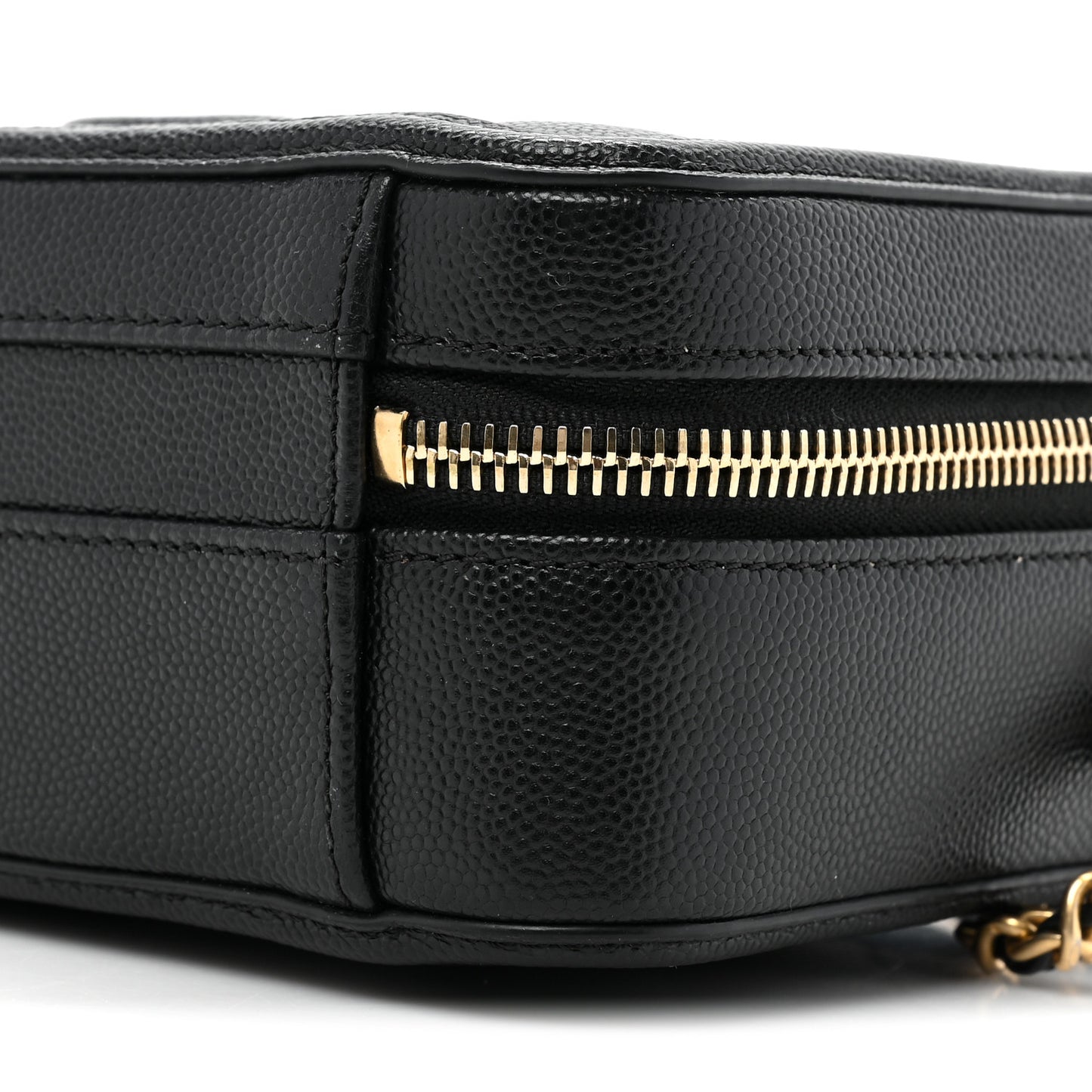 Caviar Quilted Small CC Filigree Vanity Case Black