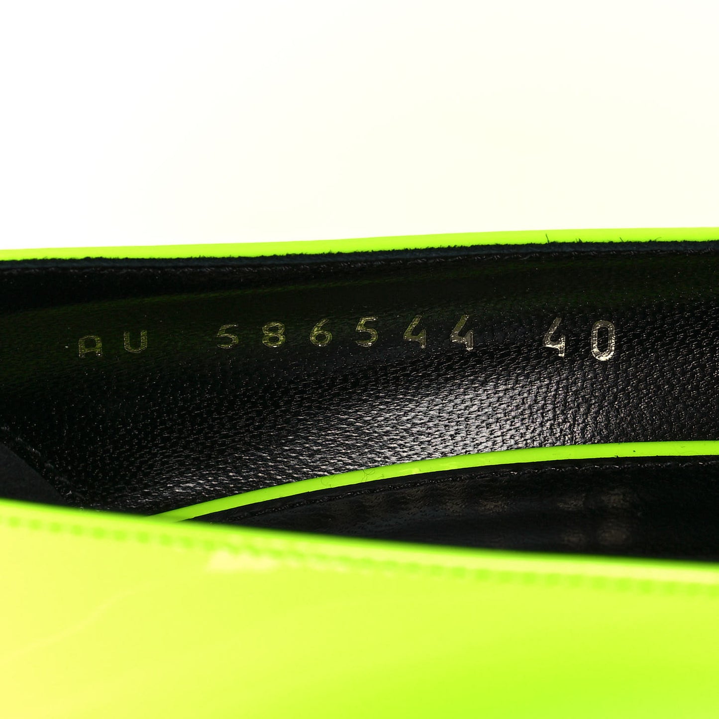 Patent Calfskin Kiki 55 Pumps 40 Neon Yellow