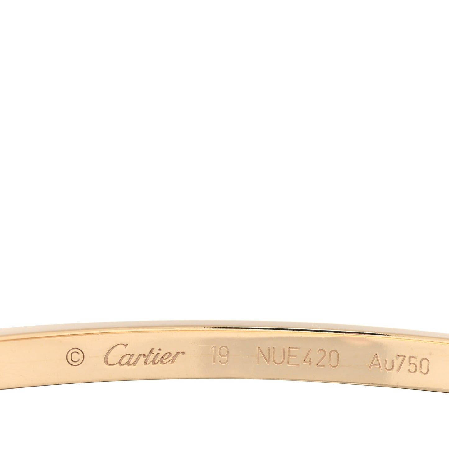 18K Yellow Gold Diamond Small LOVE Paved Bracelet 19
