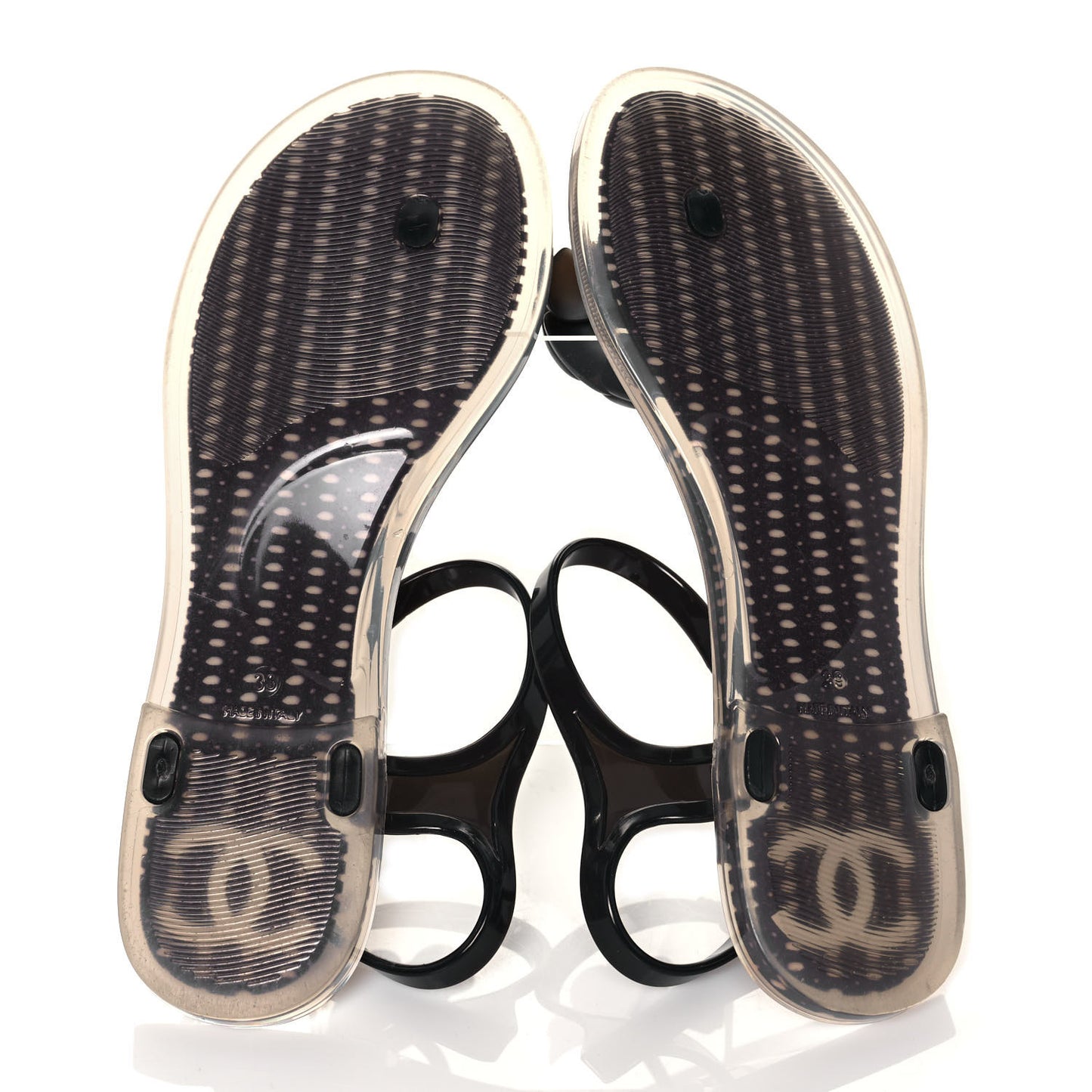 Jelly Camellia Sandals 39 Black