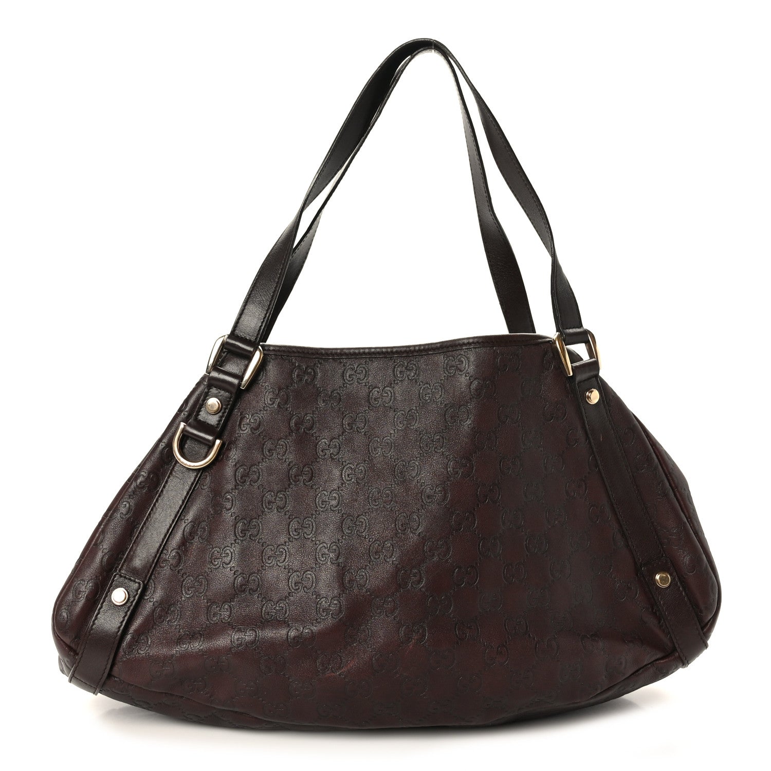 Gucci Guccissima Medium Abbey Shoulder Bag Chocolate 1 of 12