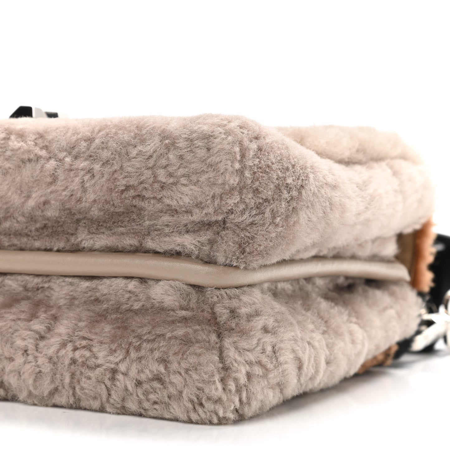 Shearling Calfskin Macro FF 1974 Diagonal Mania Kan I Shoulder Bag Multicolor