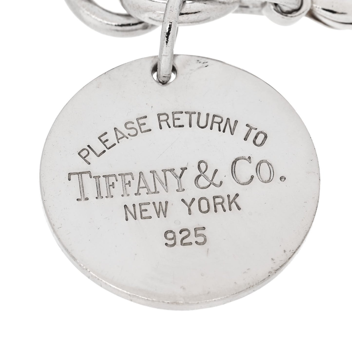 Sterling Silver Return to Tiffany Round Tag Charm Bracelet