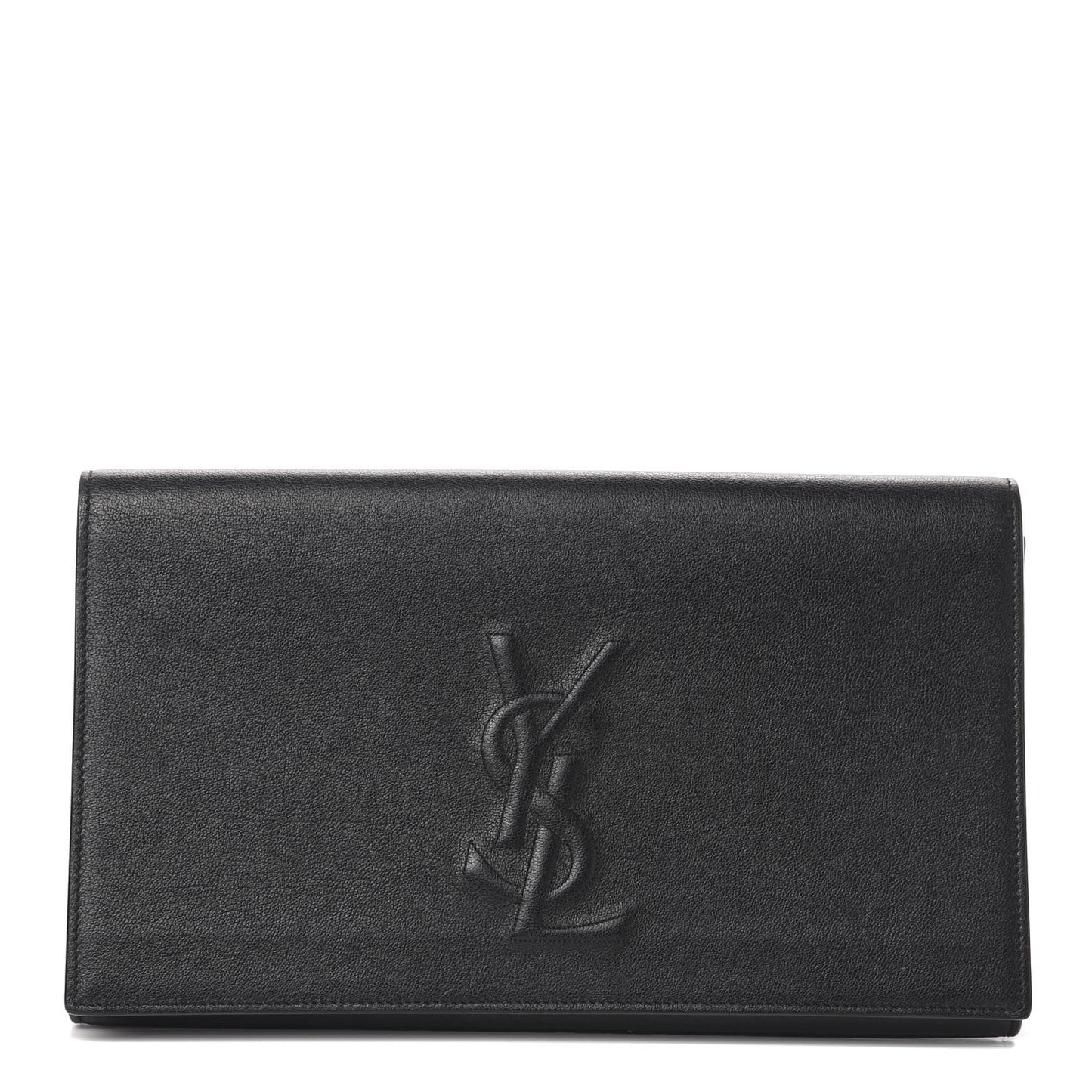 Calfskin Monogram Large Belle De Jour Clutch Black