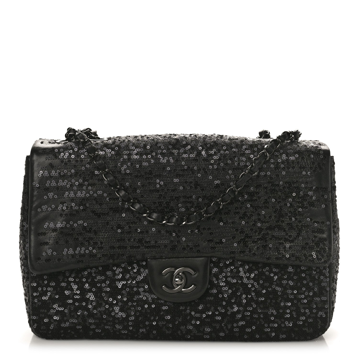 Chanel Sequin Lambskin Medium Moonlight on Water Flap Black 1 of 10