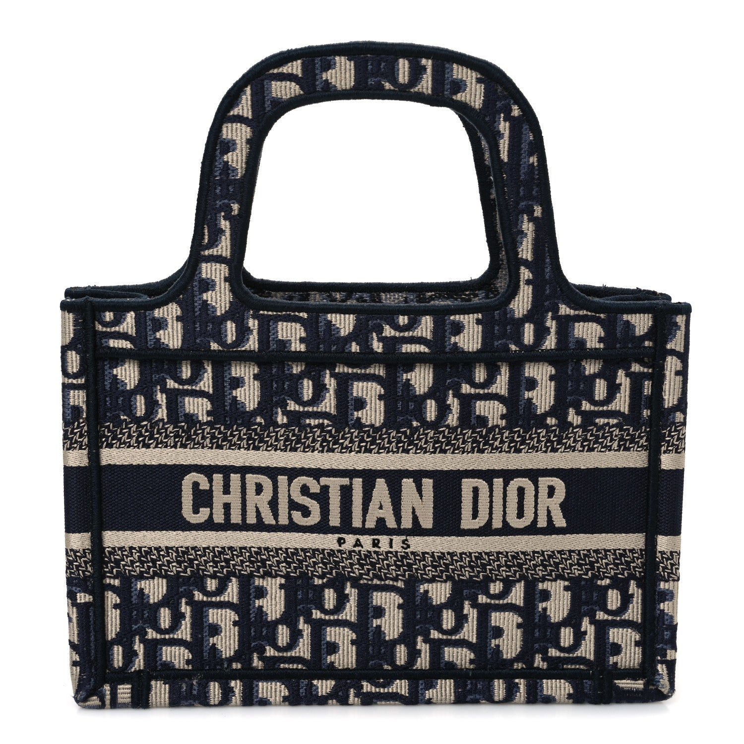 Christian Dior Oblique Mini Book Tote Blue Multicolor 1 of 9