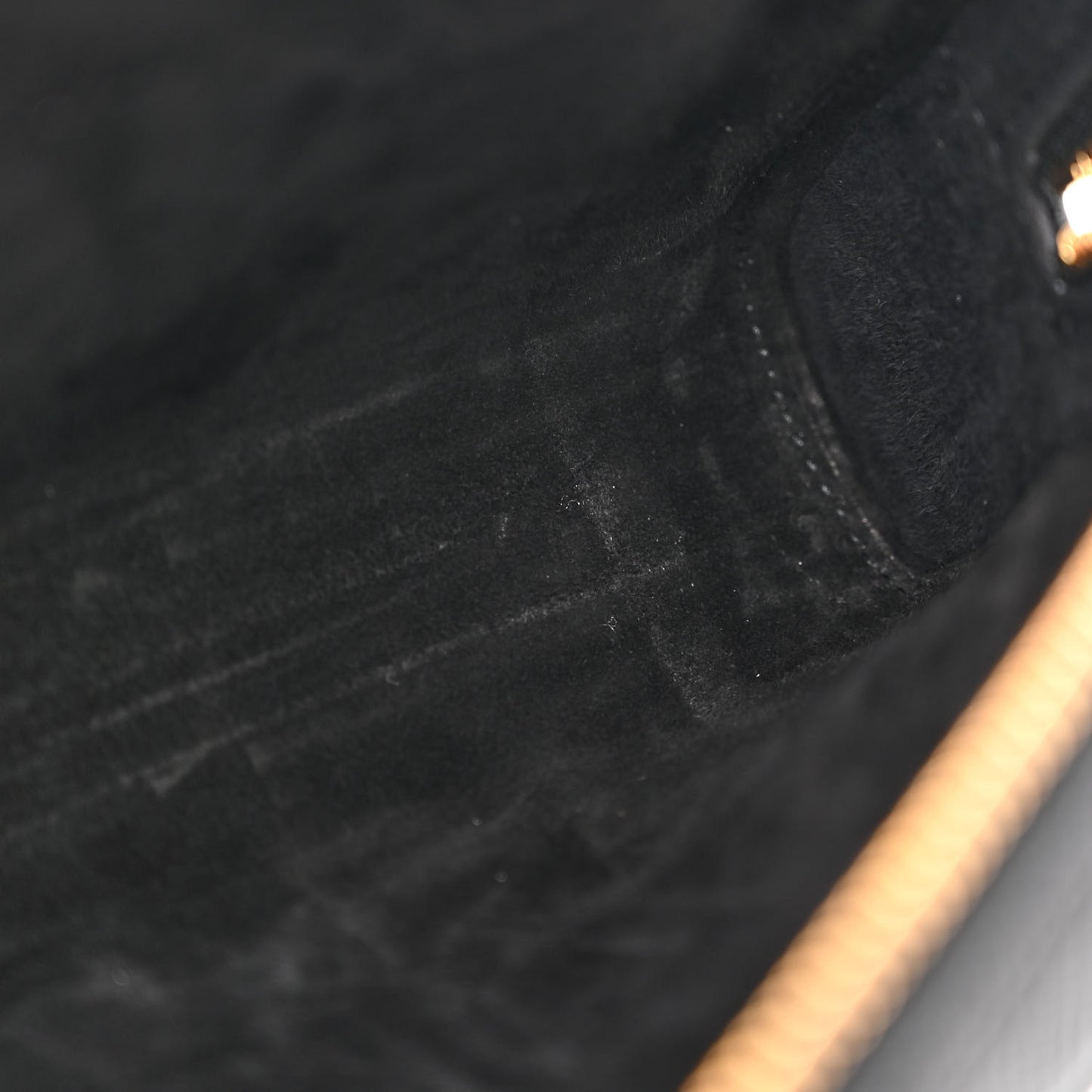 Grained Calfskin Caro Double Pouch Black