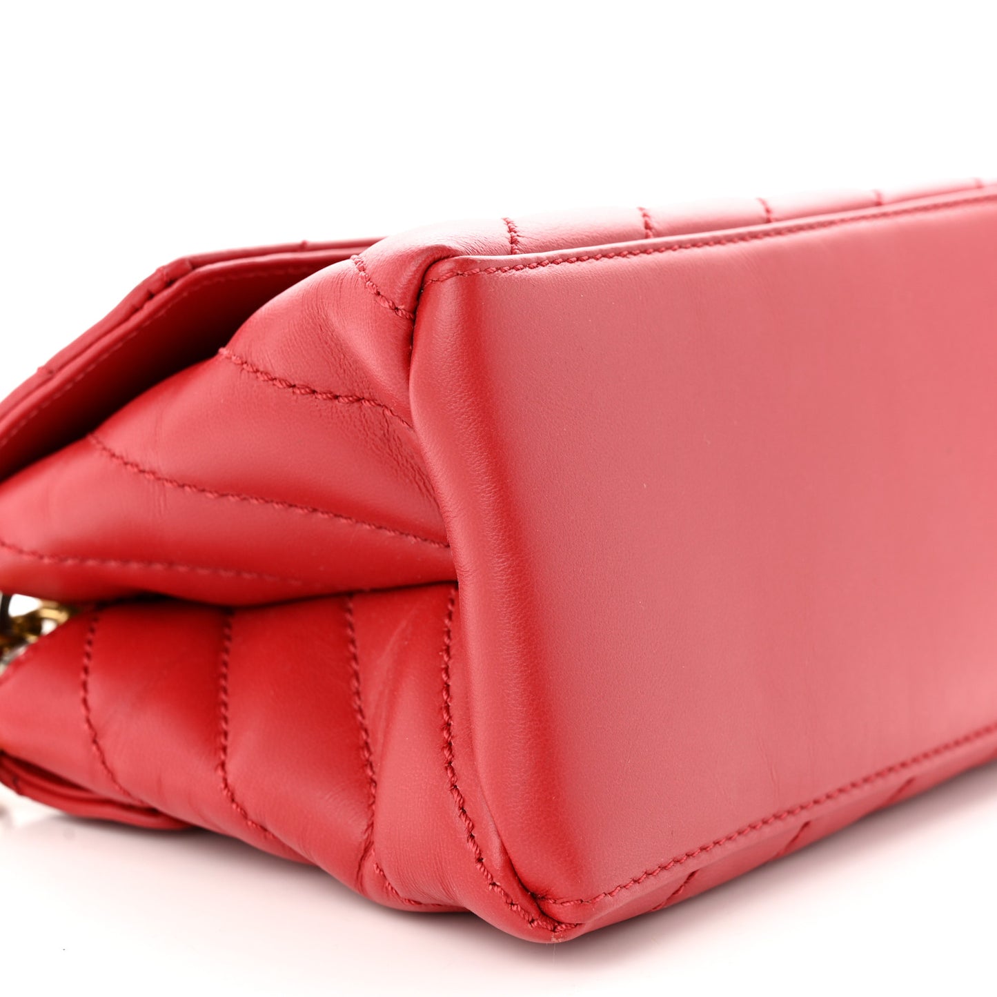 Calfskin Diagonal Quilted Jackhammer 19 Shoulder Bag Red