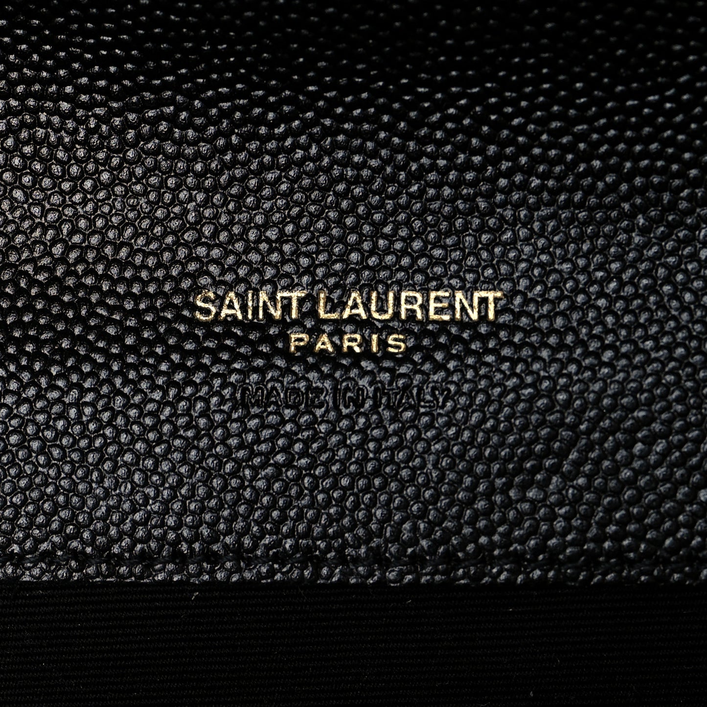 Grain De Poudre Matelasse Chevron Monogram Envelope Clutch Black