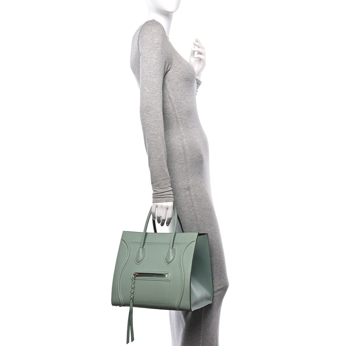 Grained Calfskin Medium Phantom Luggage Jade
