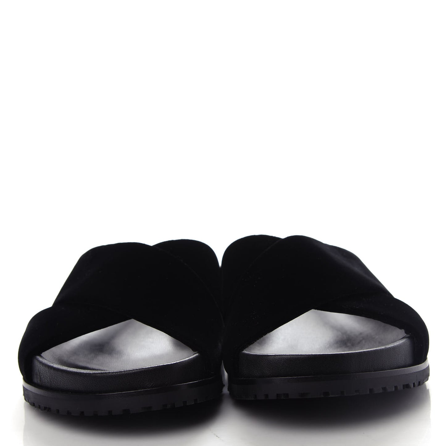 Velluto Master Jimmy Joan Cross Slides 39.5 Black