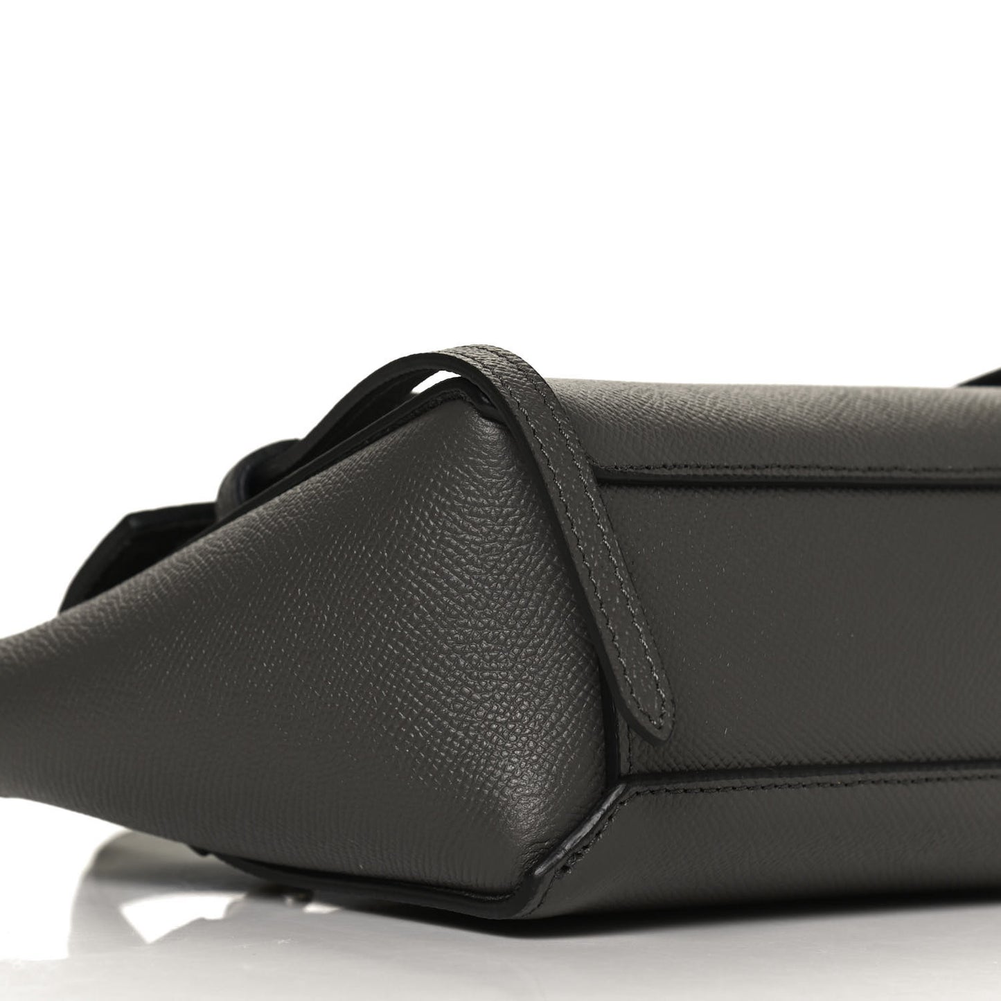 Grained Calfskin Pico Belt Bag Grey