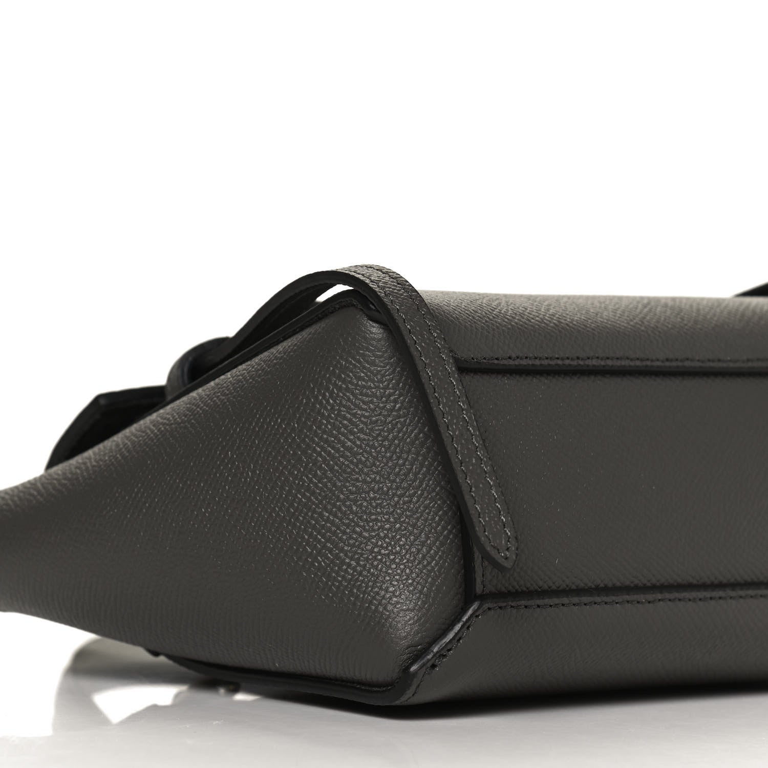 Celine Grained Calfskin Pico Belt Bag Grey 9 of 10