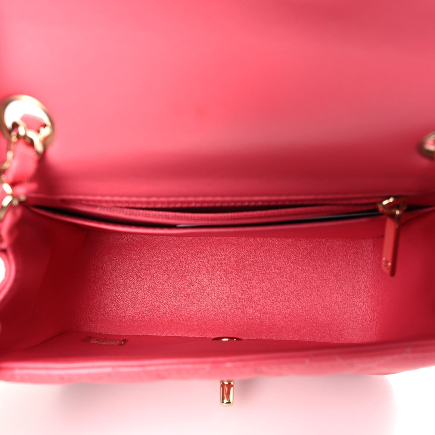 Lambskin Quilted Mini Square Flap Pink