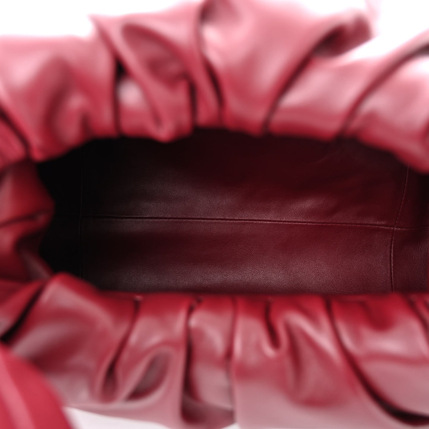 Smooth Butter Calfskin Small The Shoulder Pouch Dark Red