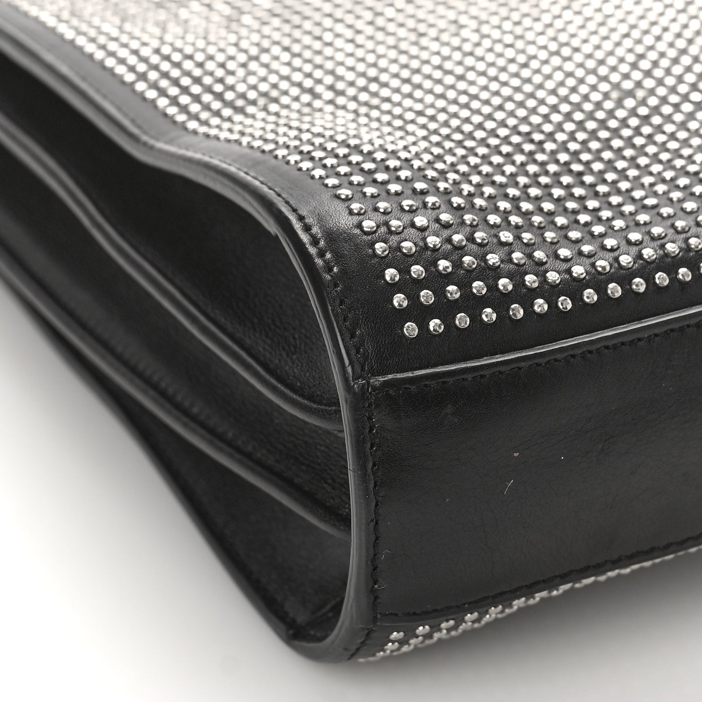 Calfskin Stud Sac De Jour Clutch Black