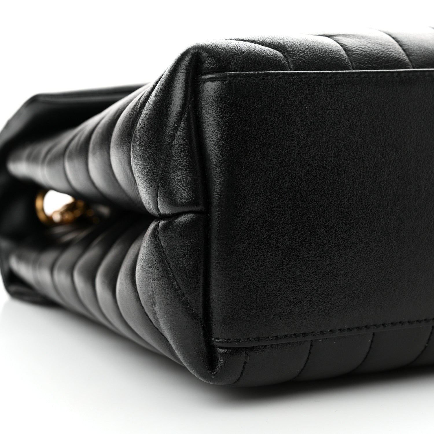 Saint Laurent Calfskin Y Quilted Monogram Medium Loulou Chain Satchel Black 9 of 11