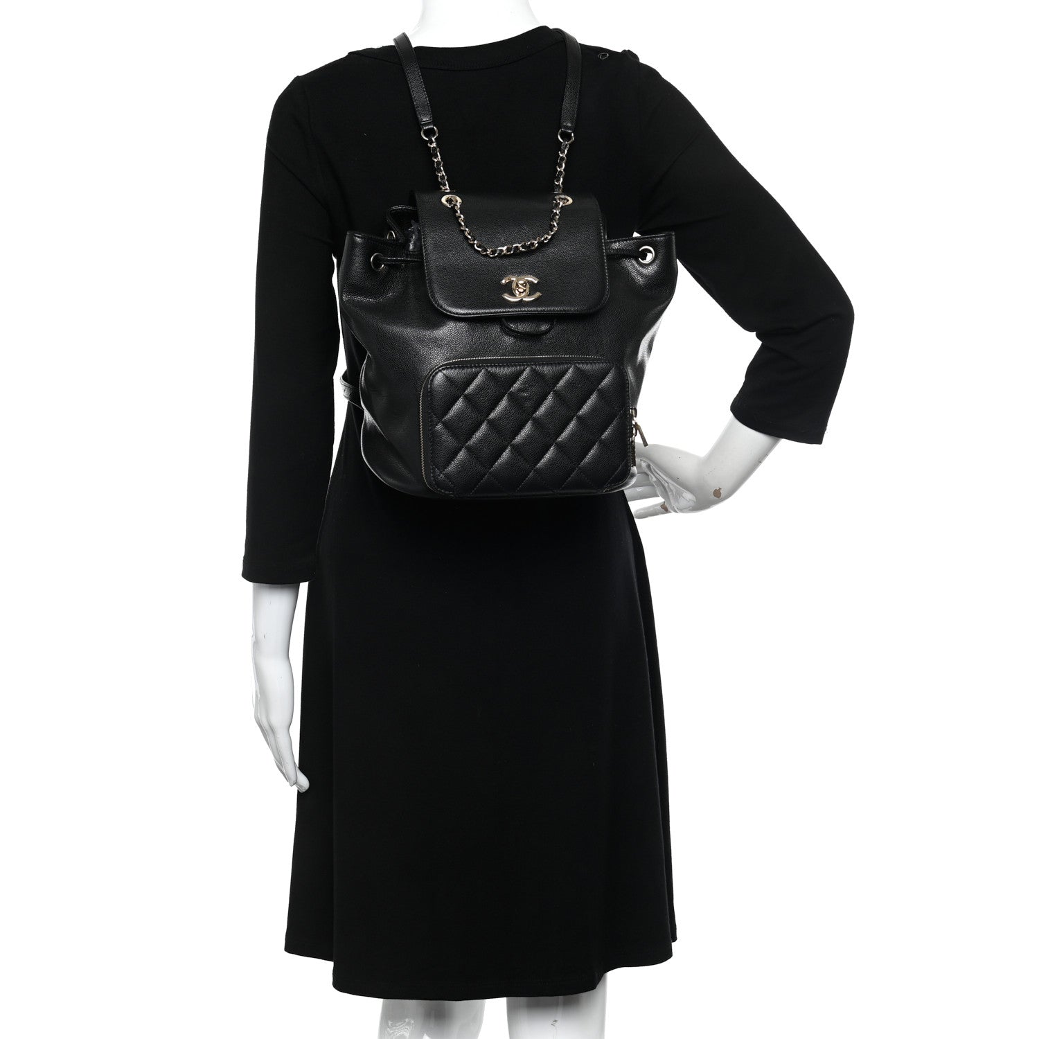 Chanel Caviar Quilted Business Affinity Backpack Black 2 of 11