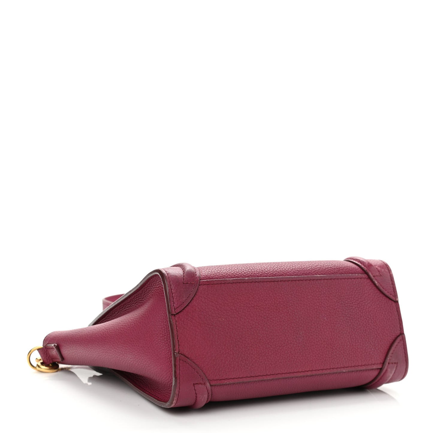 Drummed Calfskin Nano Luggage Plum