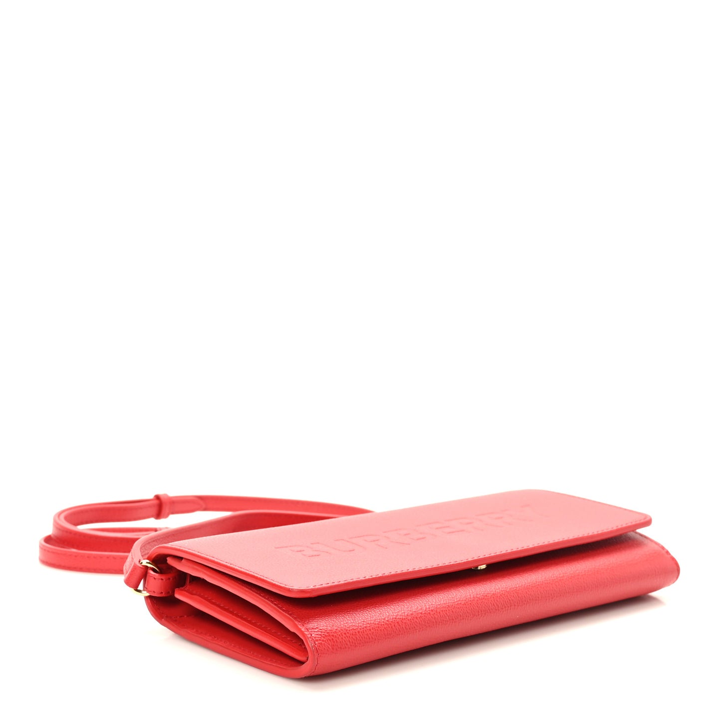 Calfskin Logo Hazelmere Wallet With Detachable Strap Red