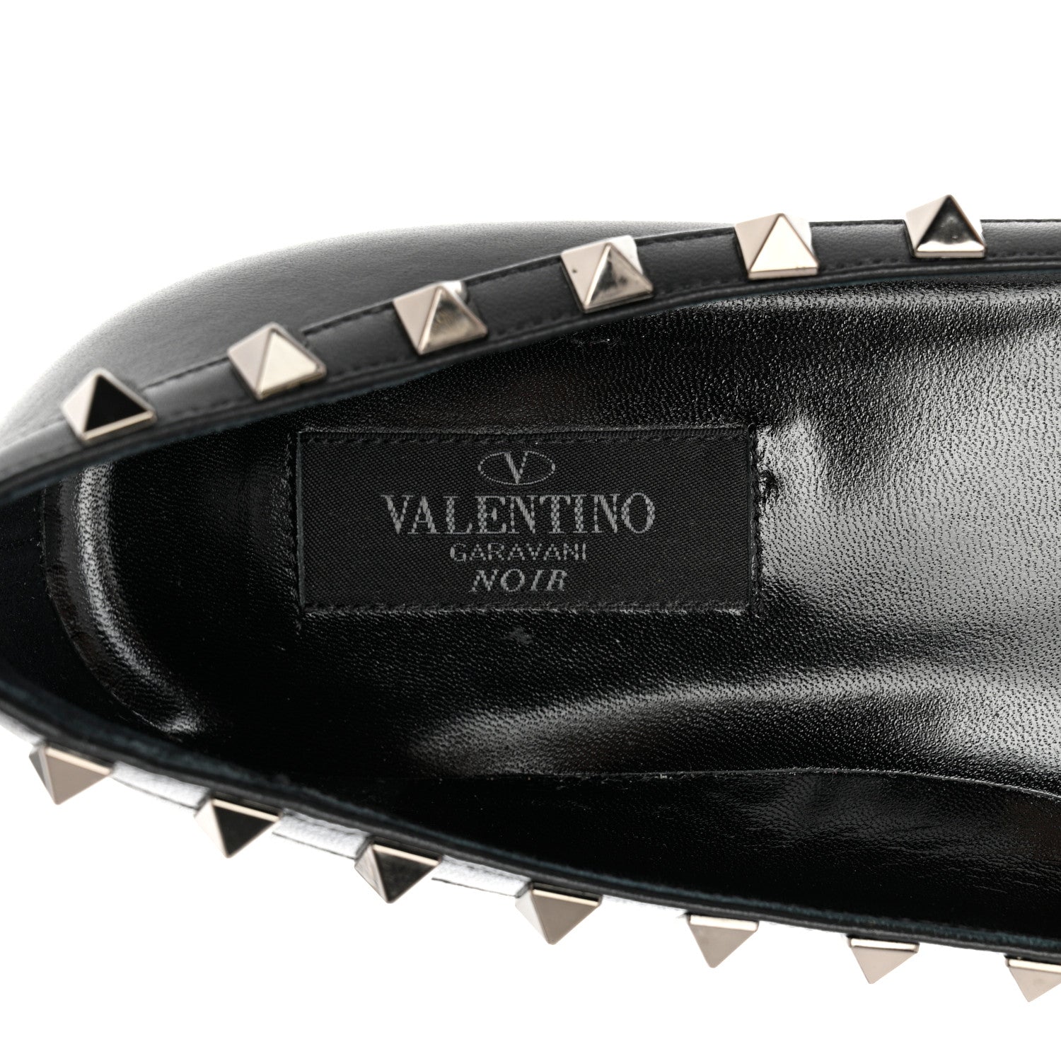 Valentino Garavani Nappa Rockstud Ballerina Flats 37 Black 7 of 9