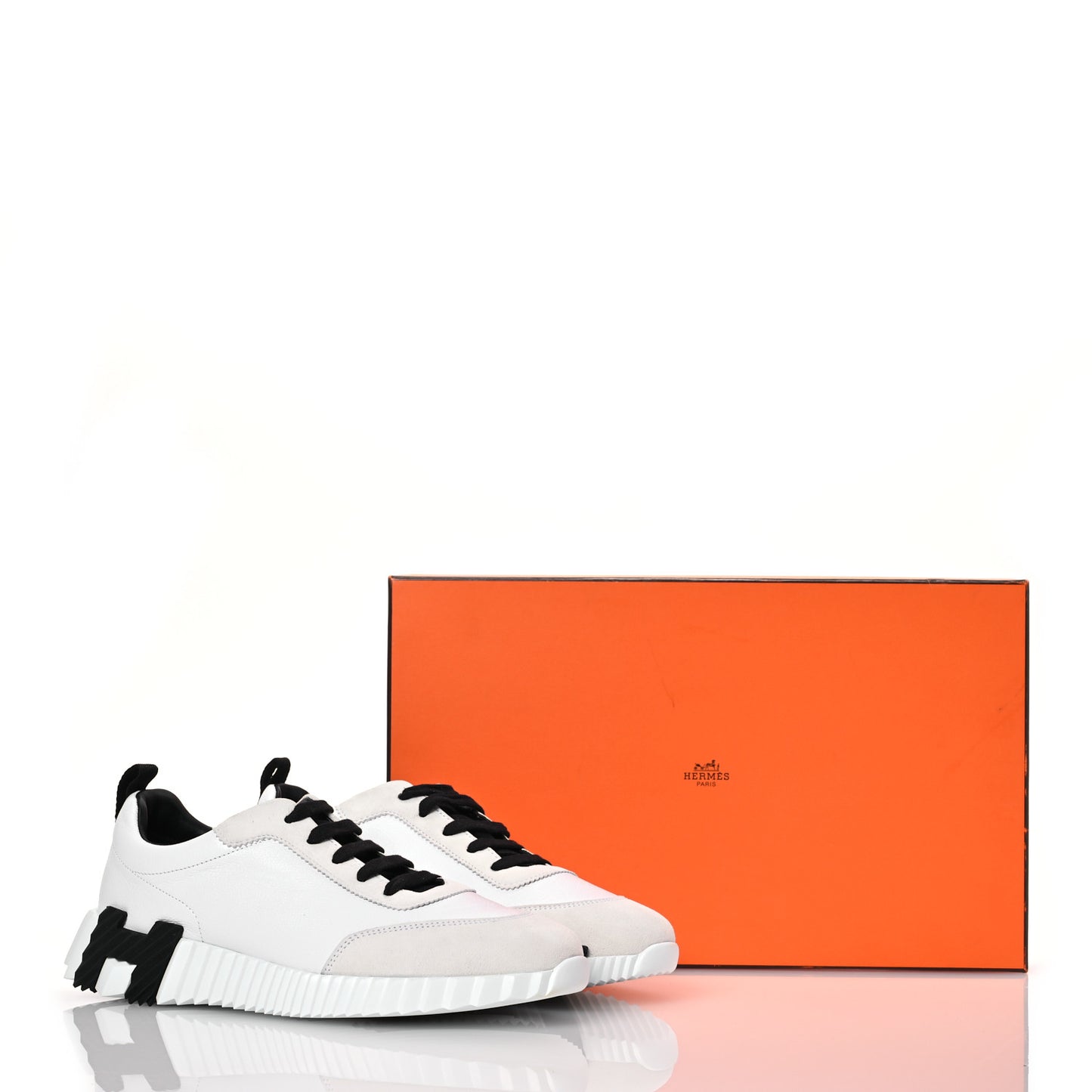 Goatskin Suede Bouncing Sneakers 39 White Black