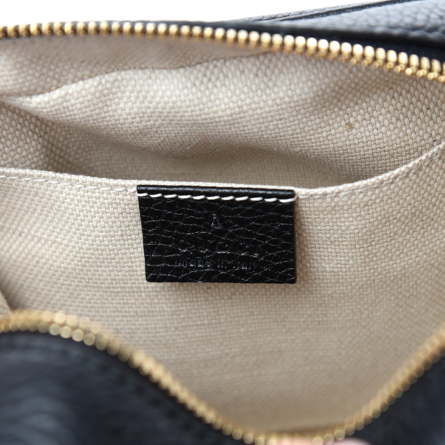 Pebbled Calfskin Small Soho Disco Bag Black