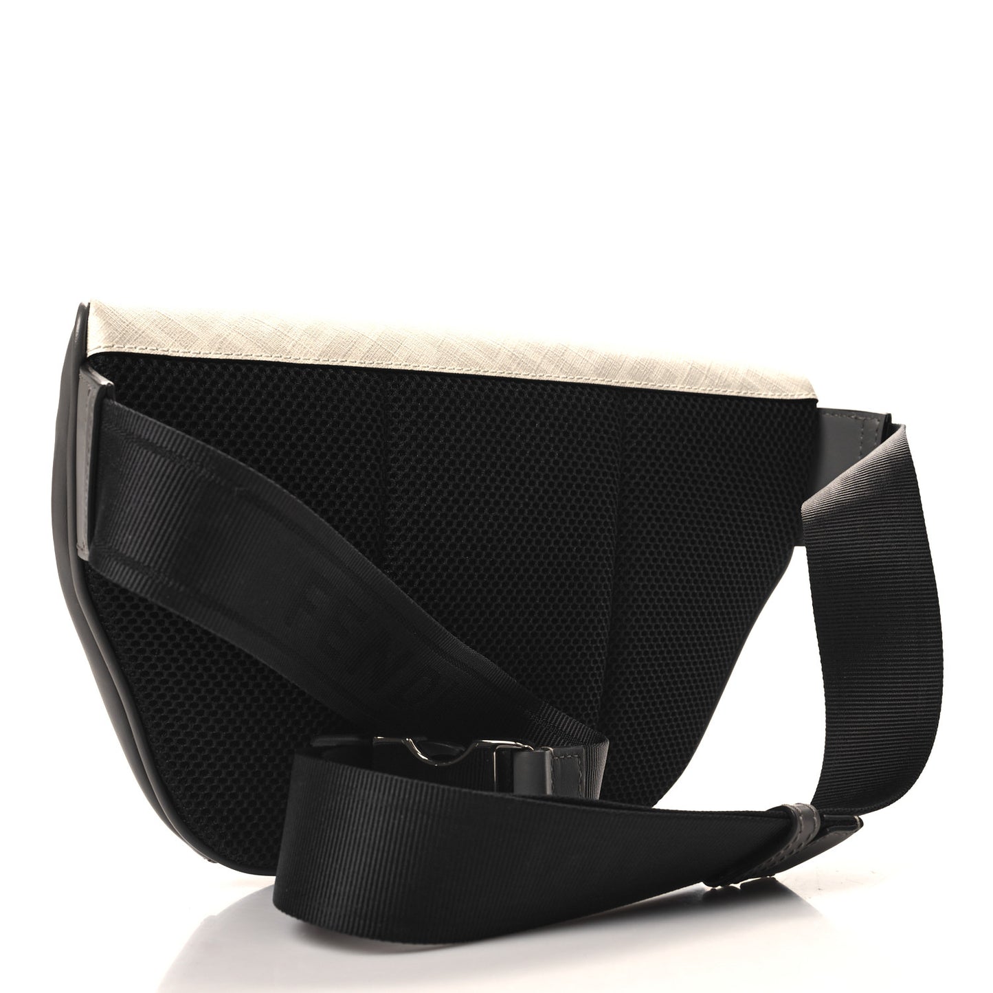 Glazed Fabric Vitello King FF 1974 Diagonal Belt Bag Perla Argilla Fragola