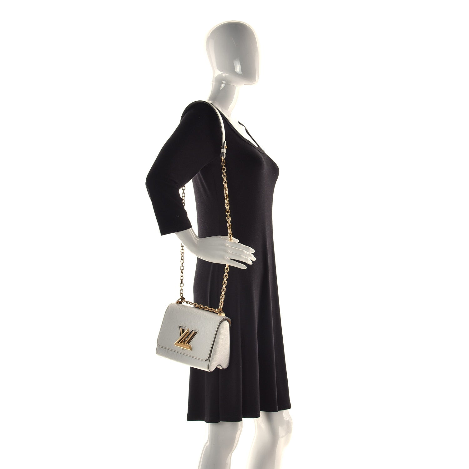 Louis Vuitton Epi Twist Shoulder Bag MM White 2 of 13