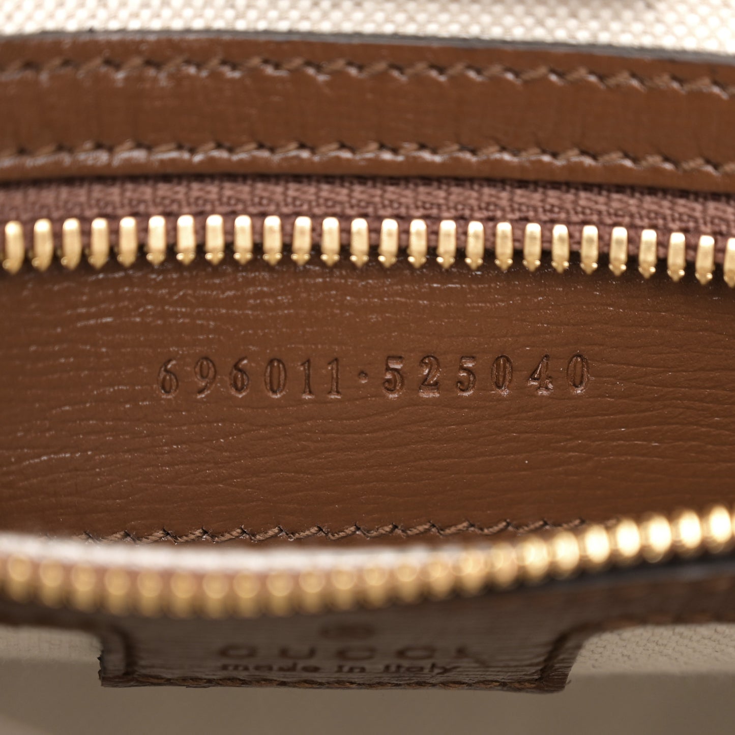 GG Supreme Monogram Azalea Calfskin Retro Interlocking G Chain Shoulder Bag Beige Ebony Brown Sugar