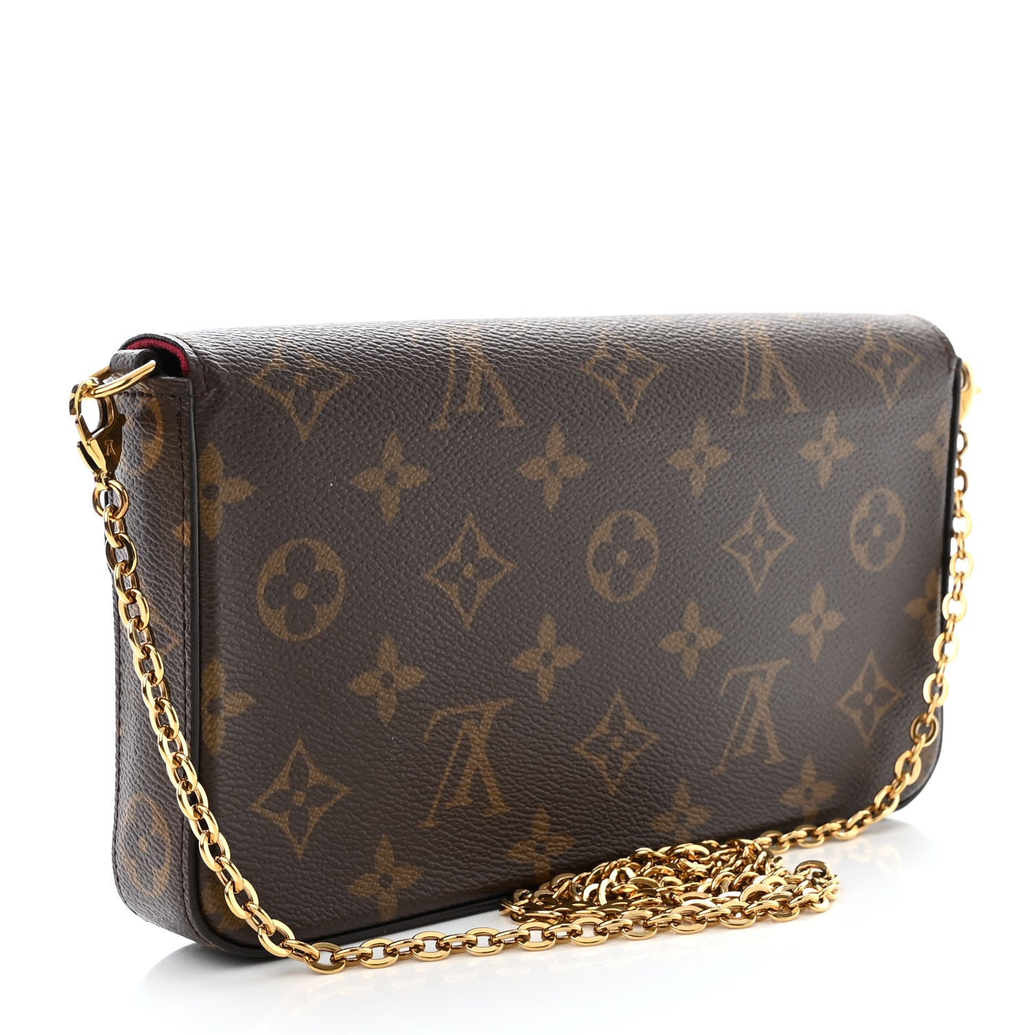 Louis Vuitton Monogram Pochette Felicie Chain Wallet Fuchsia 4 of 13