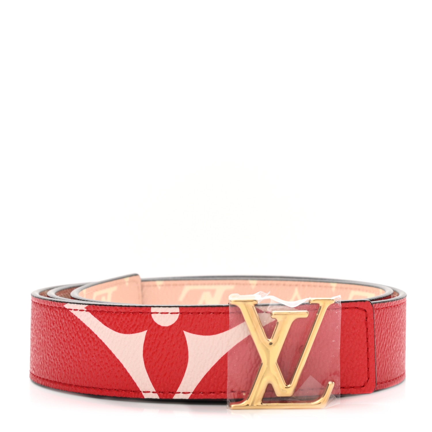 Louis Vuitton Giant Monogram 30mm LV Iconic Reversible Belt 85 34 Rouge 1 of 6