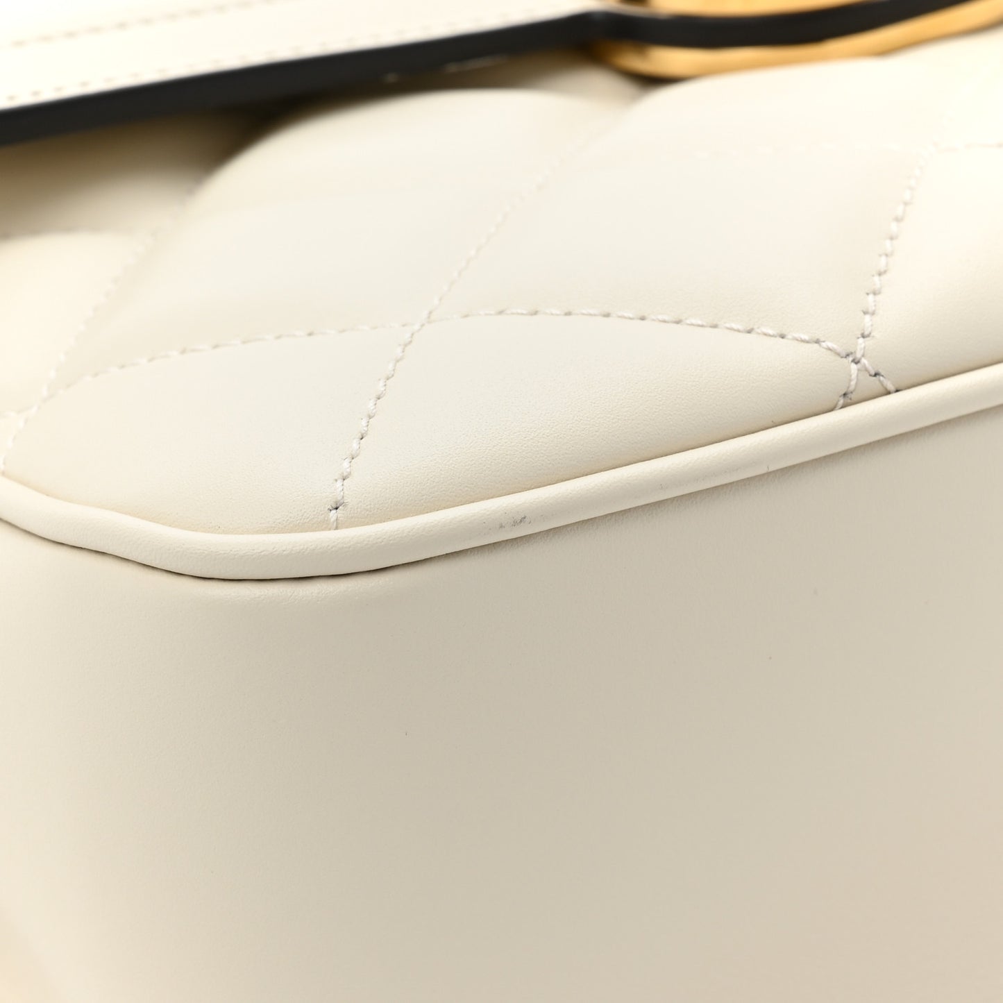 Calfskin Quilted Small Deco Shoulder Bag Mystic White